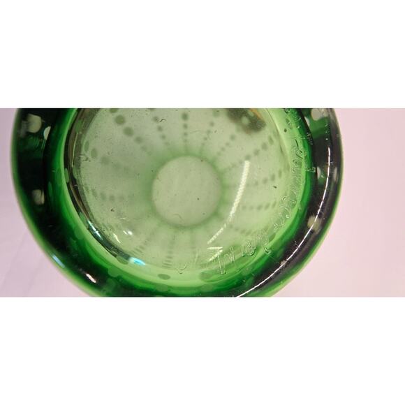 Zafferano Perle Art Glass Beverage Glass Tumbler British Green signed‎ Set of 2 - Picture 5 of 8
